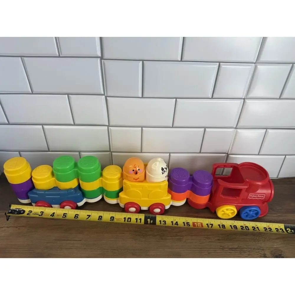 Vintage Fisher Price Stack 'n Build Choo Choo Train 1997 Children’s Toys 6-36 mo